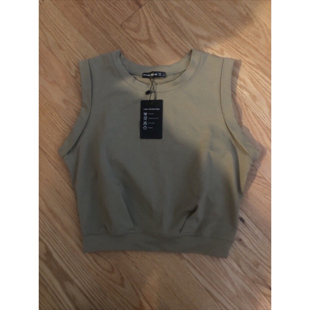 Arrive Guide Sleeveless Women's Crop Top Size XSmall NWT Gray‎